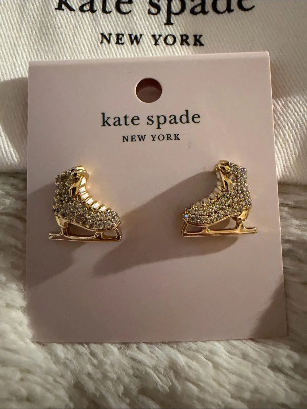 Kate Spade Ice Skate earrings - Picture 3 of 4